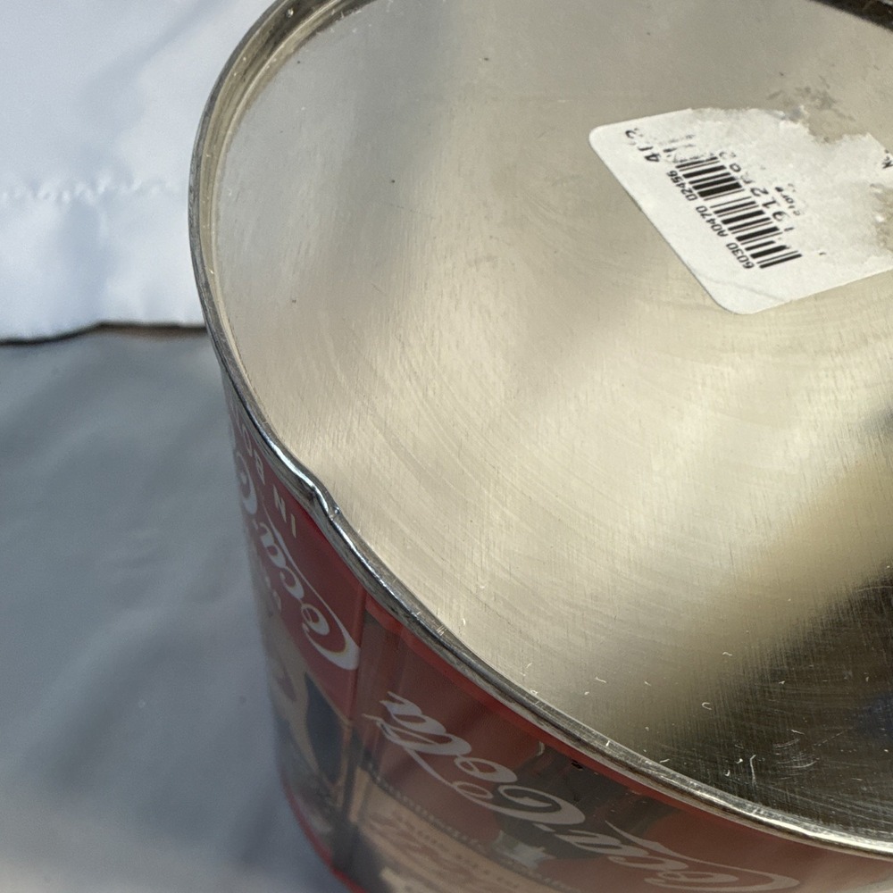 Coca-Cola Vintage Ads Collage Tin Canister w/ Lid, Red Multicolor Soda Repro - Picture 9 of 12